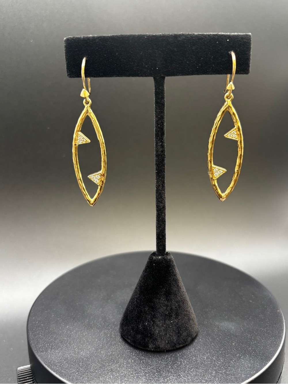 Melinda Maria Whitney Drop Earrings in Gold